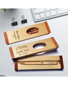 Executive Wood Ballpoint pen in Combo Wood Display Case