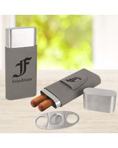 Personalized Cigar Case With Cutter