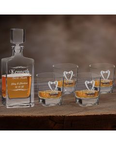 Polar Camel Groomsmen Gift Decanter Set