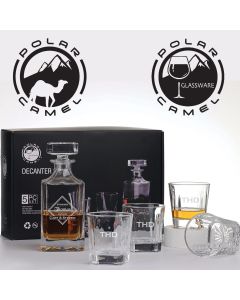 Polar Camel Decanter and Rocks Glasses Set