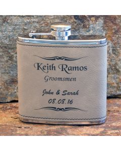Leatherette Groomsmen Gift Flask
