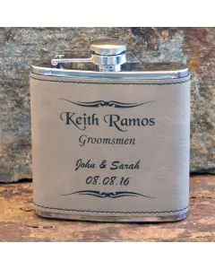 Leatherette Groomsmen Gift Flask