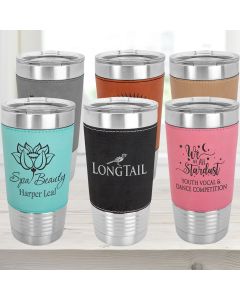 Leatherette Wrapped Insulated Tumbler