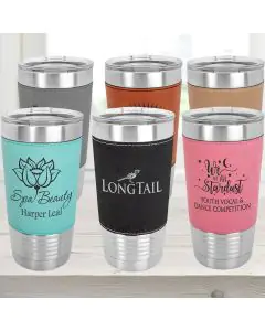 Leatherette Wrapped Insulated Tumbler