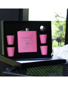 Pink Flask Gift Set