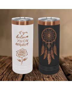 22-ounce Tumbler, Rose Gold Trim and Engraving